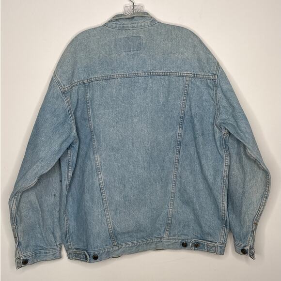Vintage GAP Denim Jacket XL Made in USA Light Wash 80s–90s Trucker 8os/90s - Picture 6 of 16